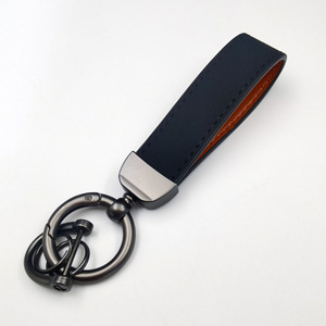 Nuevo Llavero <span class=keywords><strong>de</strong></span> Piel <span class=keywords><strong>de</strong></span> Oveja con Logotipo Empresarial Personalizado, Anillo Metálico Antipérdida, Diseño Artístico Moderno, Venta al Por Mayor - Product Image 6