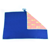 Serviette de golf magnétique en microfibre gaufrée à séchage rapide avec clip aimanté puissant pour sac de golf ou chariot de golf, logo personnalisé