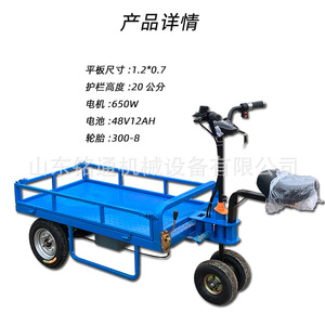 Triciclo Eléctrico de Plataforma Plana con Capacidad de Carga de 200-300 kg para Transporte Doméstico - Product Image 4
