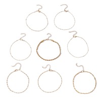 Cadenas PVD chapadas en oro de 18 quilates, cadena de cuerda trenzada, pulseras, cadena a granel, hipoalergénica, resistente al agua, joyería sin deslustre