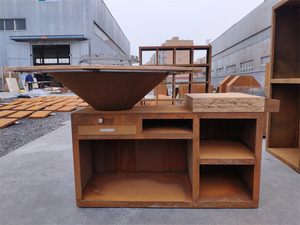 <span class=keywords><strong>Table</strong></span> de <span class=keywords><strong>barbecue</strong></span> en acier, cuisine à l'extérieur, <span class=keywords><strong>barbecue</strong></span> au charbon de bois, combustion du bois, - Product Image 5