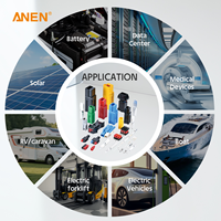Kit de connecteurs d'alimentation unipolaires Anen 45A, contacts en cuivre plaqué argent, borne de déconnexion rapide, système d'alimentation solaire PC