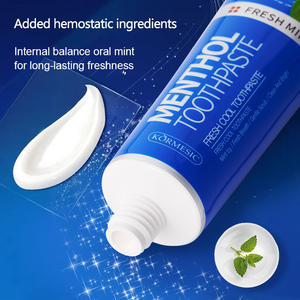 KORMESIC Private Label OEM 120g Fresh Mint Cooling Toothpaste Menthol <b>Teeth</b> Paste Organic Fresh Breath <b>Whitening</b> Rich Foam - Product Image 3
