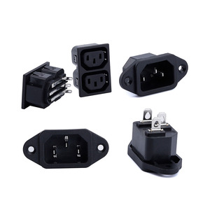 Convertidor de enchufe de toma de corriente CA de 3 pines negro con certificación CE adaptador de corriente CA - Product Image 6