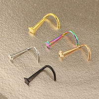 Acier inoxydable étoile Piercing vis narine boucle d'oreille Piercings S forme nez os goujons corps Piercing bijoux