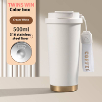 Bouteilles d'eau personnalisées en gros 17oz tasses à café de voyage en acier inoxydable écologiques plusieurs couleurs avec couvercle et poignée