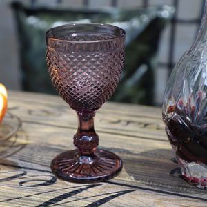 European Embossed Stemmed <b>Wine</b> Glass Multicolor Vintage <b>Goblet</b> Ideal for Wedding Ceremony Home Bar Daily Drinking Table Decor - Product Image 5