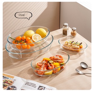 Usine directe résistant aux hautes températures verre plateau de cuisson four micro-ondes ustensile ménager pour <span class=keywords><strong>poisson</strong></span> cuit à la vapeur plats de cuisson casseroles - Product Image 6