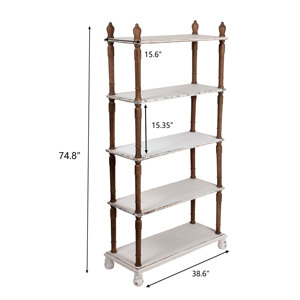 Scaffale d'angolo in legno fatto a mano in legno <span class=keywords><strong>con</strong></span> struttura in legno rustico, scaffale organizzatore - Product Image 2