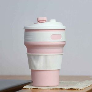 Gobelet pliable en silicone avec couvercle, couleur unie, tasse de voyage réutilisable, design minimaliste unisexe - Product Image 4