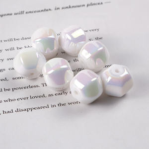 Two-Color Electroplating Gorgeous Watermelon <b>Beads</b> Perforated Corner <b>Beads</b> Bracelet Jewelry <b>Acrylic</b> <b>Plastic</b> <b>Lucite</b> <b>Beads</b> - Product Image 3