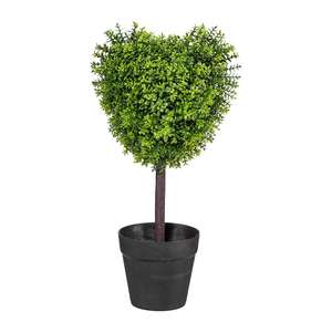 Corazón Sedum, aprox. 34cm, verde en una maceta de plástico negro de 9cm, árbol artificial (994929981016) - Product Image 1