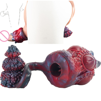 GEEBA Monster Flower Fantasy Masturbateur masculin à double stimulation, plug anal en silicone souple texturé 3D, jouets sexuels pour adultes, Pocket Pussy