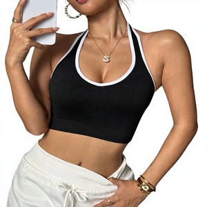 Ensemble de vêtements de yoga pour femmes, couleur unie, séchage rapide, débardeur et <span class=keywords><strong>short</strong></span> de fitness avec taille élastique et logo pour les sports de plein air - Product Image 2