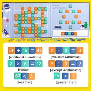 Juguetes Educativos Montessori de Nuevo Diseño, Tabla de Números del 1 al 100 para Niños y Niñas de <span class=keywords><strong>2</strong></span>+ Años, Libros de Matemáticas Tempranas, Material Didáctico de Aritmética - Product Image 2