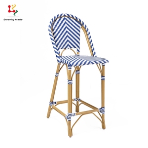 Meubles commerciaux bistro français chaises de <span class=keywords><strong>bar</strong></span> en rotin <span class=keywords><strong>tabouret</strong></span> de <span class=keywords><strong>bar</strong></span> extérieur pour le magasin de café - Product Image 1