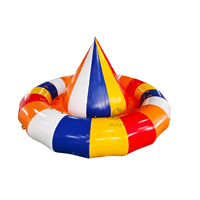 Parc aquatique gonflable sûr et fiable Disco Boat Remorquage gonflable Sports nautiques Spinning Water Ski Bateau gonflable
