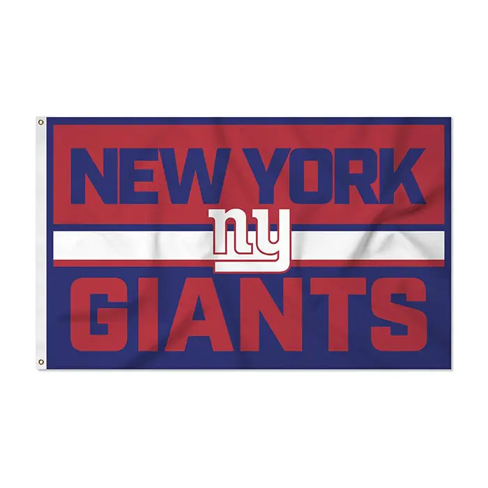 उच्च गुणवत्ता वाले पॉलिएस्टर स्पोर्ट न्यूयॉर्क जायंट्स ध्वज 3 x 5 फीट बैनर ग्रोमेट्स इनडोर आउटडोर के साथ भेजने के लिए तैयार