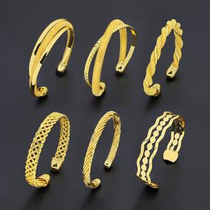 Jxx High Quality Fashion Jewelry Dubai 24k Gold Plated Brass Bangles Women <b>Bracelet</b> - Product Image 3