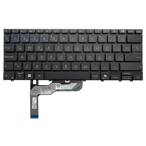 SP คีย์บอร์ดแล็ปท็อปแบบ non-backlit ภาษาสเปนสำหรับ <span class=keywords><strong>ASUS</strong></span> <span class=keywords><strong>B9</strong></span> B9403 <span class=keywords><strong>OLED</strong></span> 0KNX0-1821SP00คีย์บอร์ด Ai ใหม่1234ขอบสีฟ้า - Product Image 1