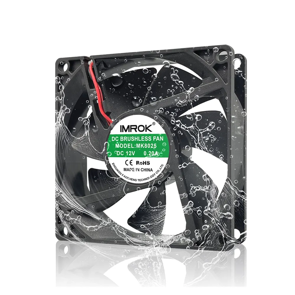 IP68 80mm 8cm su geçirmez toz DC 12V soğutma fanı 80X80X25mm çift bilyalı rulman 2-Pin PC bilgisayar şasi PSU