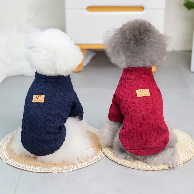 Venta superior de lujo transpirable ropa para mascotas ropa de abrigo para perros suéter jersey para perros invierno