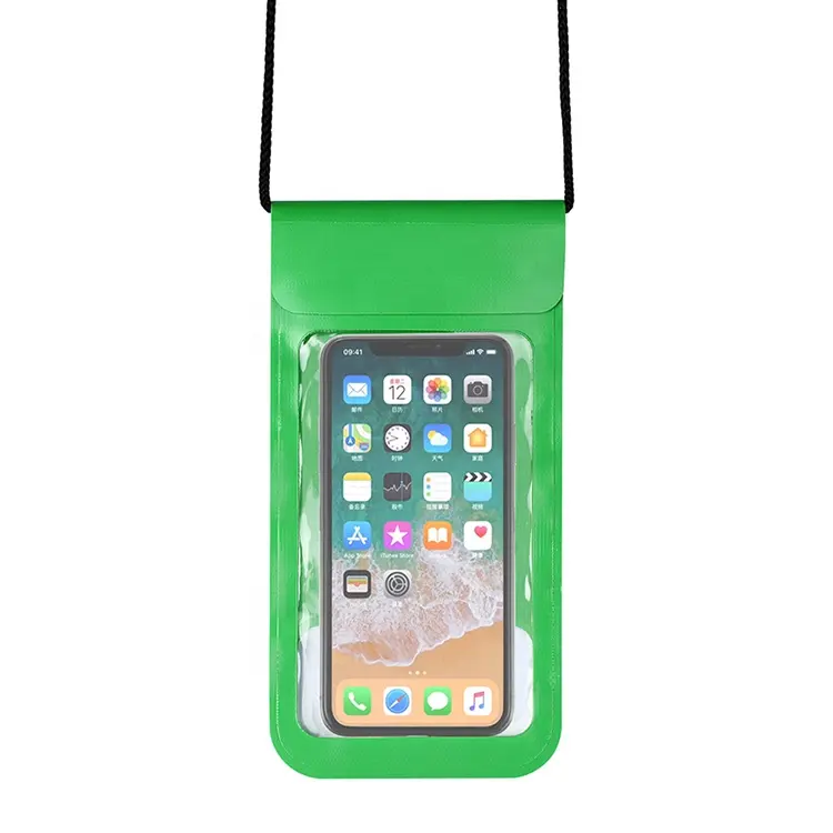 Wholesale Pvc Mobile Phone Waterproof Bag Outdoor Travel Swimming Storage Bag Touch Screen Tri-Fold Waterproof Bag