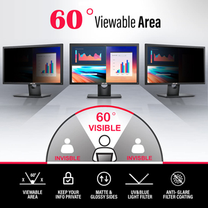Protector de pantalla de privacidad de gran tamaño de 2 vías, Protector de pantalla antideslumbrante y antiluz azul para Monitor de pantalla curvo ultra ancho - Product Image 4