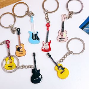 Regalo creativo personalizado Kawaii doble cara impreso guitarra colgante Rock Mini violín instrumento acrílico llavero - Product Image 2