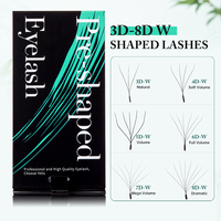 Extensions de cils personnalisables 3D 4D 5D 6D 7D 8D en gros, plateaux de cils W 8-15mm, extensions de cils volume intense