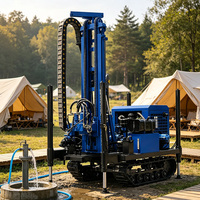 Machine de forage de puits d'eau 300m, engin hydraulique diesel avec pompe à boue pour projet d'irrigation agricole, vente en gros usine certifiée CE