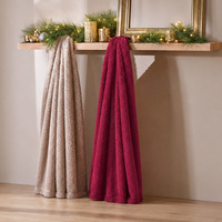 Ultra Weiche Plüschdecke, Gemütliche Warme Federgarn-Decke, Geschenktaugliche Flauschige Wurfdecke für Couch, Sofa und Bett