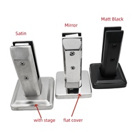ZD Casting 316 2205 Edelstahl Deck montiert Zapfen gehärtetes Glas Clip Punch-Free Geländer Treppen für Balkon Schwimmen
