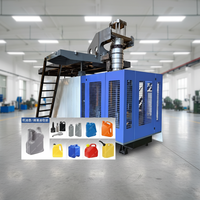 Machine de soufflage par extrusion pour bouteilles en plastique PET/HDPE/PP de 2L, 3L, 4L pour liquides de lessive, avec moteur à roulement automatique et haute production.