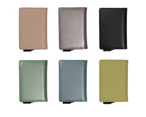 ที่ใส่นามบัตรโลหะขนาดเล็กกระเป๋าสตางค์หนังแบบสั้นเปิดป้องกันการโจรกรรมไนลอนซับในธุรกิจโลโก้ออกแบบได้ตามต้องการ - Product Image 6