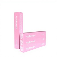 Boîtes d'emballage cosmétiques roses personnalisées à étiquette privée pour rouge à lèvres, brillant à lèvres, cils, boîte d'emballage pour cils