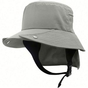 Chapeau de pêcheur à large bord plat pour l'extérieur, séchage rapide, protection UV, chapeau de plage et de surf avec sangle - Product Image 1