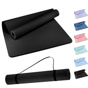 Tapete de Yoga Personalizado con Bolsa, Ecológico, de TPE Antideslizante, Grueso, para Pilates, Plegable, para Viaje, Juego de Tapetes de Yoga al por Mayor con Correa - Product Image 1