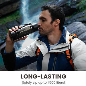 Biểu tượng tùy chỉnh BPA-free 5-STAGE xách tay Lọc nước ngoài trời thân thiện với môi chai với kích hoạt Bộ lọc than hoạt tính Hướng dẫn sử dụng kích hoạt - Product Image 6