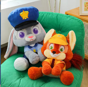Peluche de Nick Fox de Zootopia, Muñeco de Peluche de <span class=keywords><strong>Judy</strong></span> en Posición Sentada con Relleno de Algodón PP, Regalo de Cumpleaños para el Mejor Amigo - Product Image 2