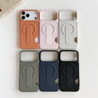 Coque de protection rigide en PC avec support magnétique, sangle de transport discrète et porte-cartes pour iPhone 18 17 Pro Max