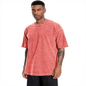 T-shirt surdimensionné délavé à l'acide pour homme, en coton premium, style streetwear décontracté, vente en gros - Product Image 1