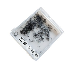 Extensiones de Pestañas de Volumen Sintético Pre-fabricadas Individuales Rusas DIY 6D Premium Fáciles de Mezclar, las Más Vendidas de 2023 - Product Image 3
