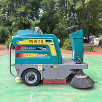 Nouvelle balayeuse autoportée à batterie 48V, largeur de balayage 1280mm, autopropulsée, bac à poussière 80L