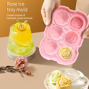 Dễ dàng phát hành Rose <span class=keywords><strong>Diamond</strong></span> <span class=keywords><strong>Ice</strong></span> ball <span class=keywords><strong>maker</strong></span>, hoa <span class=keywords><strong>Silicone</strong></span> <span class=keywords><strong>Ice</strong></span> Cube Tray với bao gồm, mới lạ uống Tray cho ướp lạnh đồ uống - Product Image 1