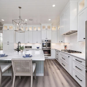 Cuisine complète sur mesure BALOM, armoires de cuisine en bois blanc, ensemble d'armoires de cuisine modulaires, prêt à assembler - Product Image 4