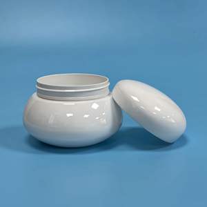 Nuovo Design 200g materiale per animali di colore bianco grazioso stile ciottolo crema per il viso imitazione ceramica confezione cosmetica vuota barattolo di <span class=keywords><strong>plastica</strong></span> - Product Image 4