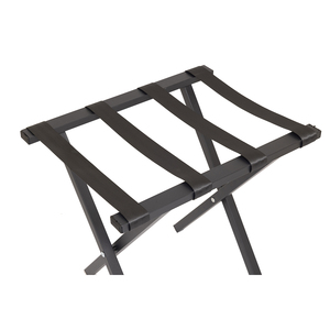 MILENYUM Foldable Metal Luggage Rack Heavy Duty Steel <b>Suitcase</b> Stand <b>Black</b> Hotel Guest Room Use Turkey - Product Image 2