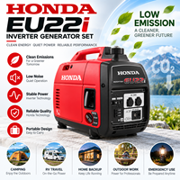 Générateur d'électricité portable à essence SCDC Hondas EU22i EU22IT 2,2 kW, 230 V 50 Hz, moteur GXR120T pour l'alimentation électrique en camping