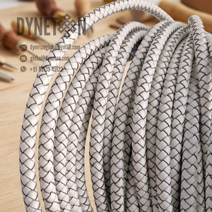 9mm Braided <b>Leather</b> Cord for Jewelry Making Necklace <b>Bracelets</b> Fashion Accessories Full-Grain Original <b>Leather</b> DIY String - Product Image 1